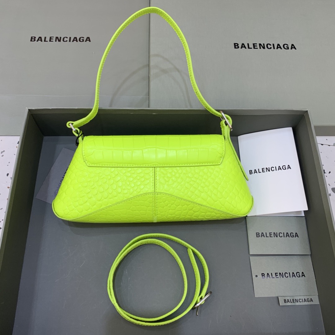 Balenciaga XX Small Flap Bag Crocodile Embossed Yellow